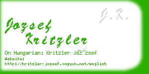 jozsef kritzler business card